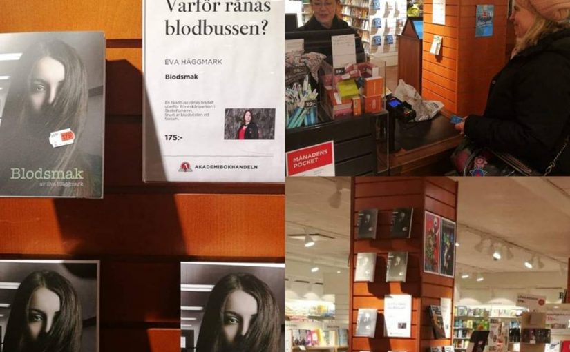 Nu finns Blodsmak på Akademibokhandeln i Skellefteå igen
